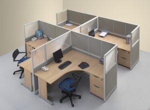 Thiết kế văn phòng với vách ngăn nỉ Thiết kế văn phòng với vách ngăn nỉ