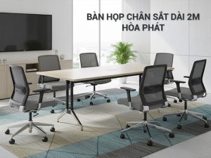 Bàn họp chân sắt dài 2m