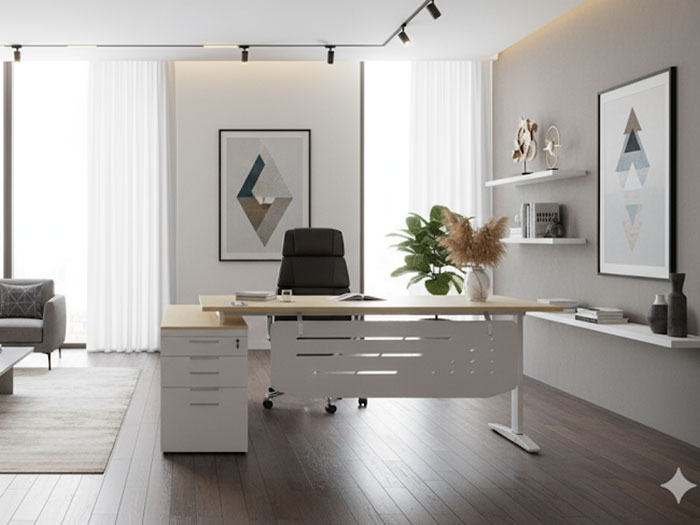 Bàn làm việc giám đốc chân sắt