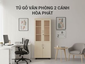 Tủ gỗ văn phòng 2 cánh