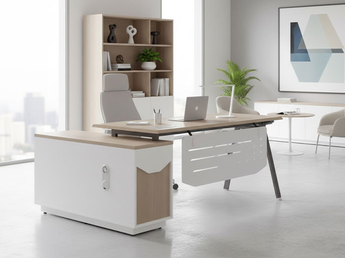 Bàn giám đốc chân sắt hiện đại