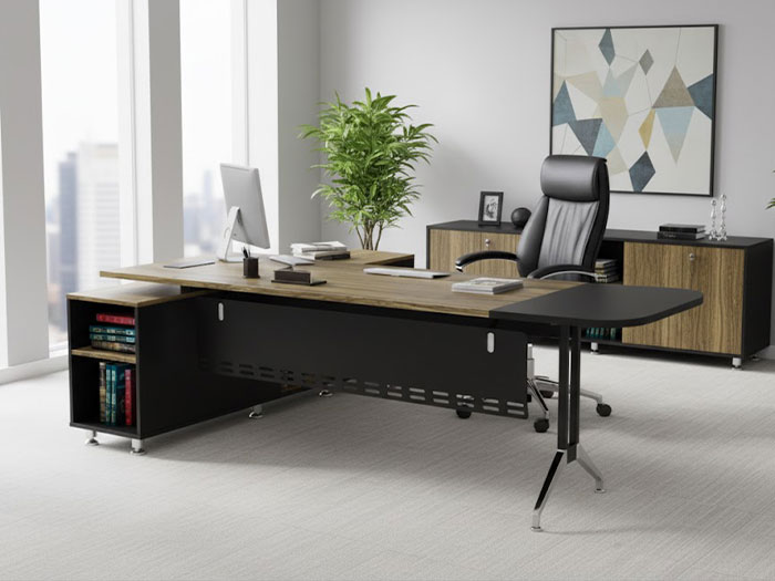 Bàn giám đốc chân sắt hiện đại