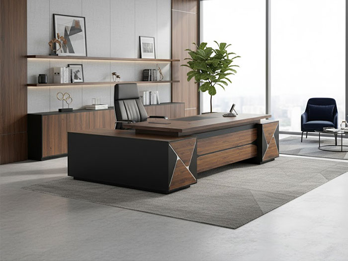 Bàn giám đốc có tủ phụ