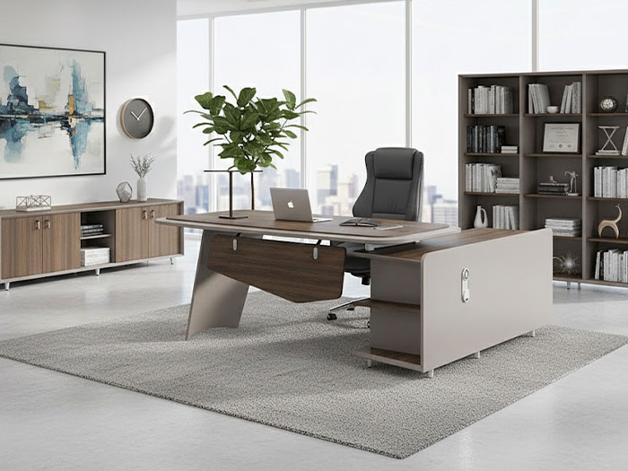 Bàn giám đốc có tủ phụ