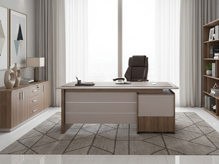 Bàn giám đốc có tủ phụ