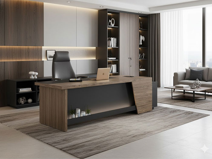 Bàn giám đốc có tủ phụ