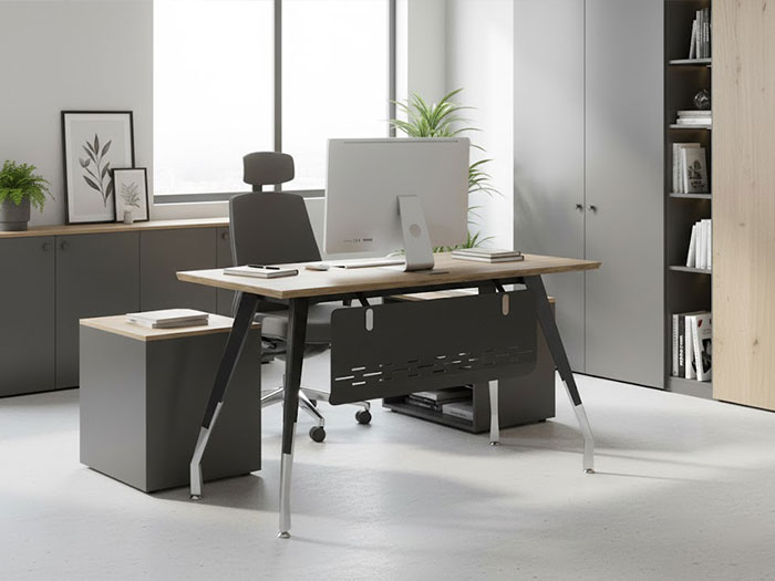 Bàn làm việc chân sắt 1m4