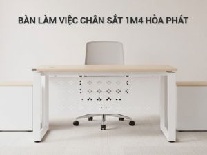 Bàn làm việc chân sắt 1m4