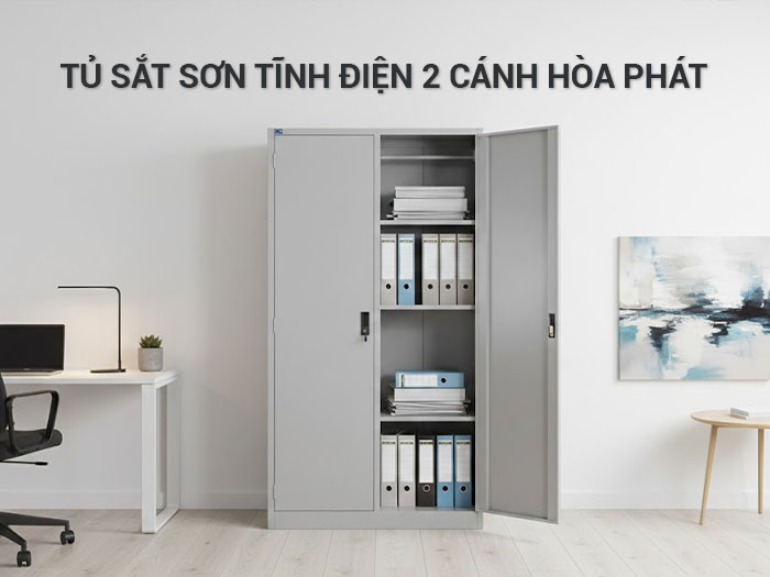 Tủ sắt sơn tĩnh điện 2 cánh