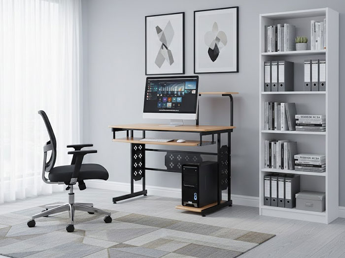 Bàn để máy tính chân sắt