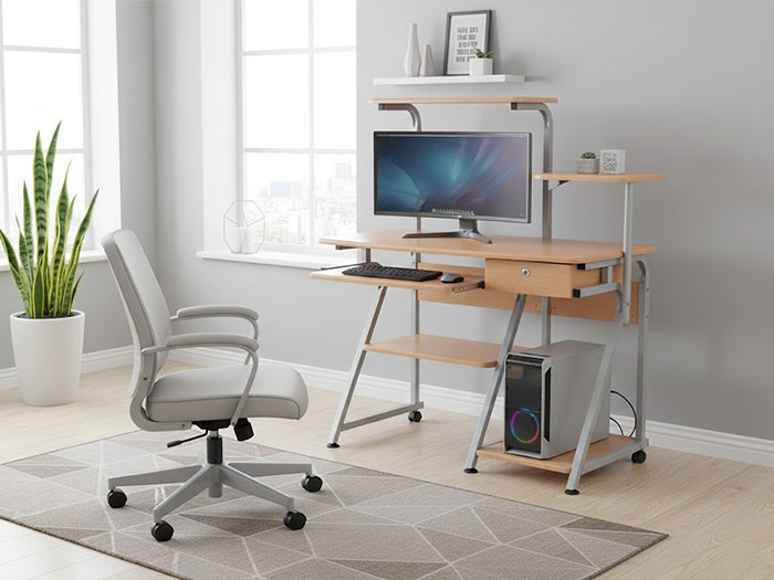 Bàn để máy tính chân sắt