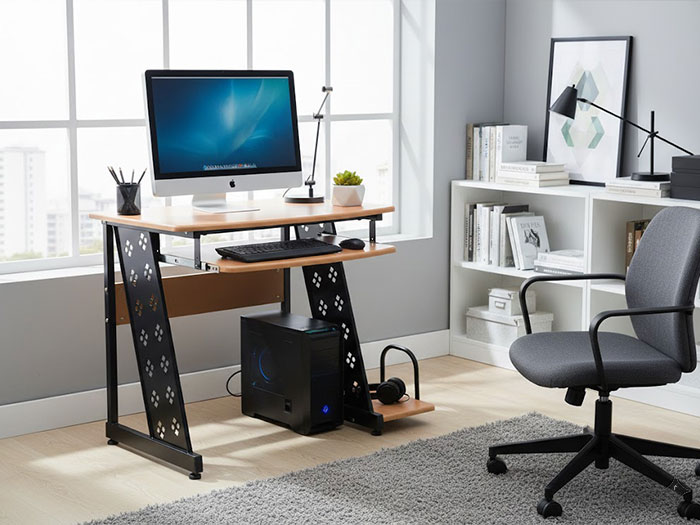 Bàn để máy tính chân sắt