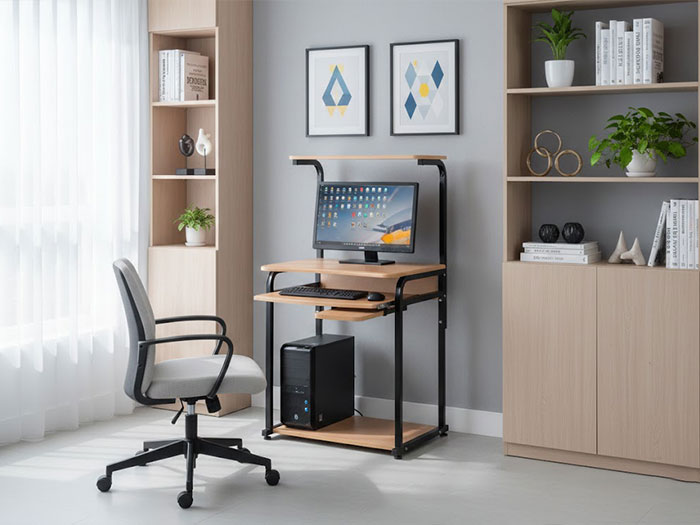 Bàn để máy tính chân sắt