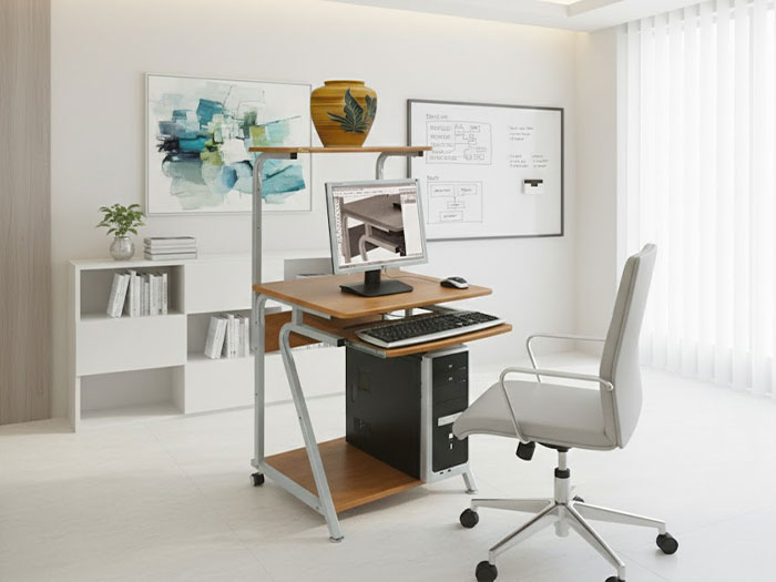 Bàn để máy tính chân sắt