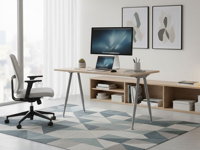 Bàn làm việc nhân viên chân sắt