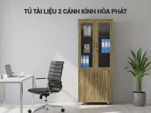 Tủ tài liệu 2 cánh kính