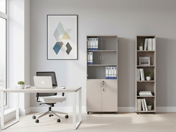 Tủ tài liệu 2 cánh kính