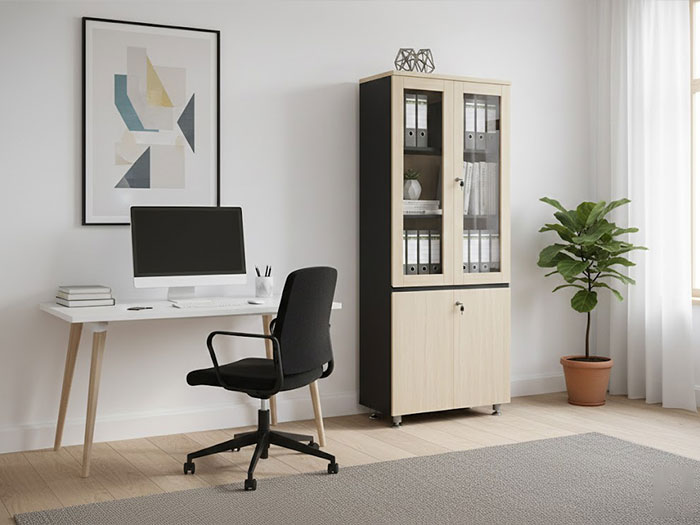 Tủ tài liệu 2 cánh kính