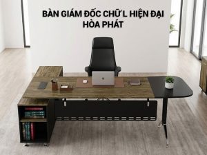 Bàn giám đốc chữ L hiện đại