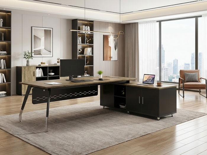 Bàn giám đốc chữ L hiện đại
