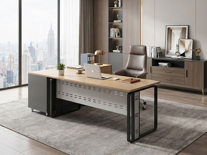 Bàn giám đốc chữ L hiện đại