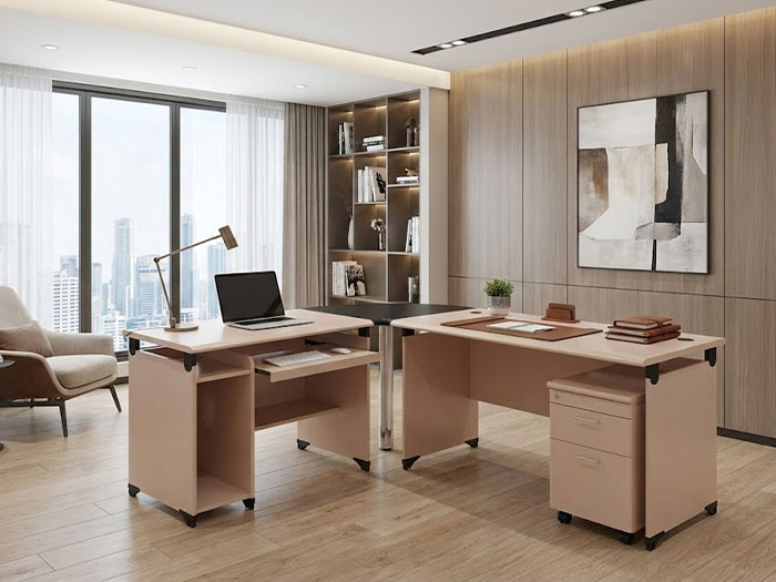 Bàn giám đốc chữ L hiện đại