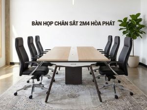 Bàn họp chân sắt 2m4