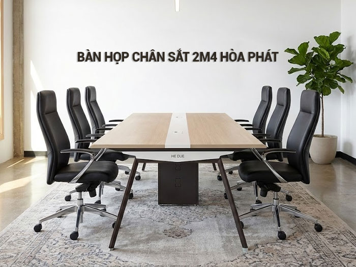 Bàn họp chân sắt 2m4