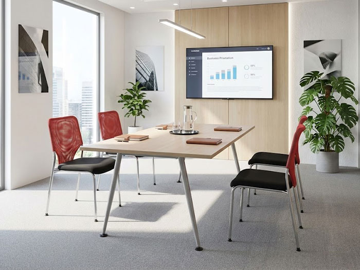 Bàn họp chân sắt 2m4