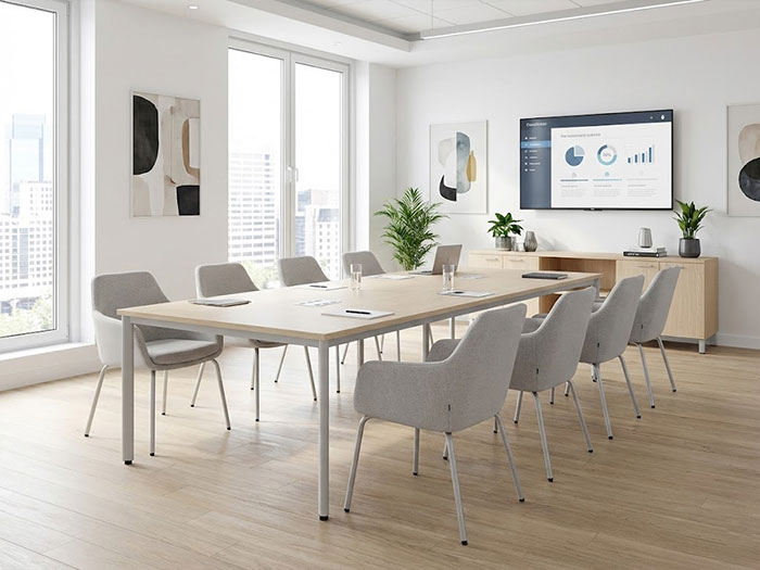 Bàn họp chân sắt 2m4