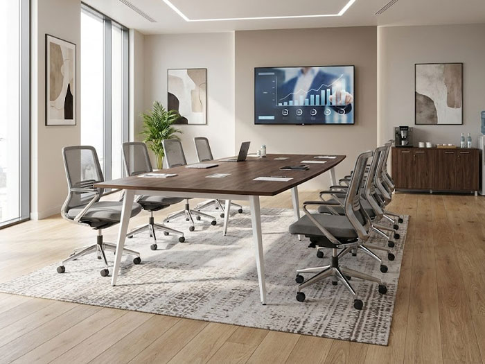 Bàn họp chân sắt 2m4