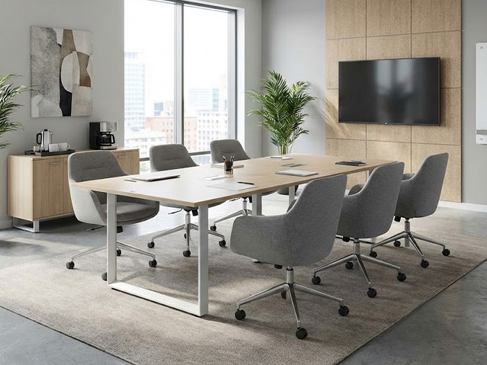 Bàn họp chân sắt 2m4