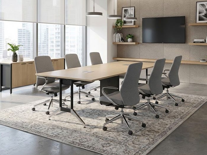 Bàn họp chân sắt 2m4