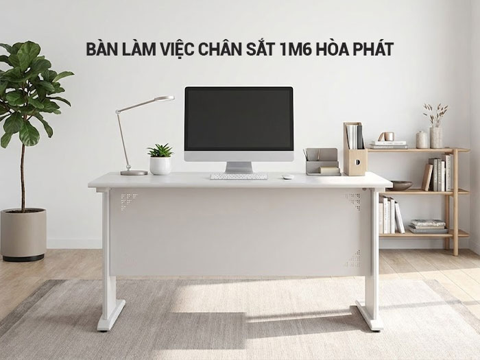 Bàn làm việc chân sắt 1m6