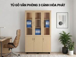 Tủ gỗ văn phòng 3 cánh