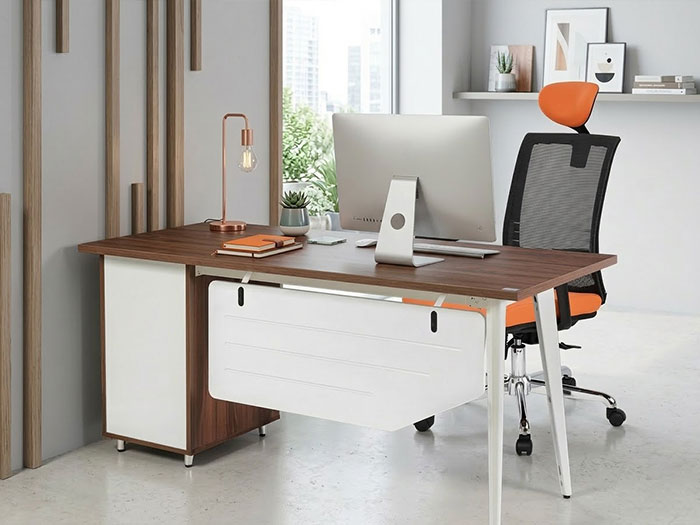 Bàn làm việc chân sắt có ngăn kéo