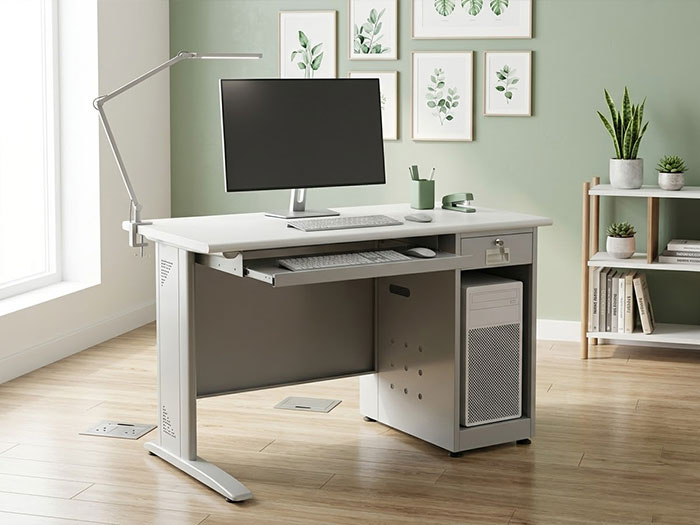 Bàn làm việc chân sắt có ngăn kéo