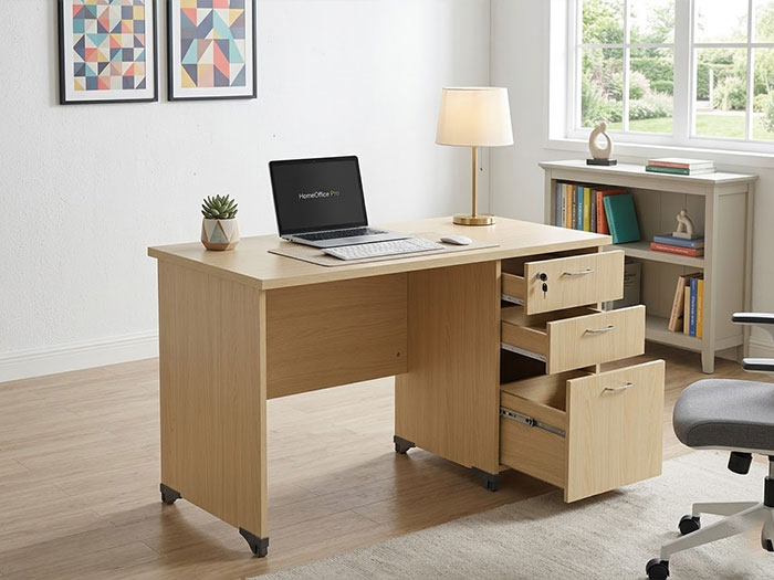 Bàn làm việc có ngăn kéo tại nhà