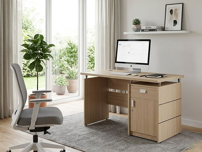 Bàn làm việc có ngăn kéo tại nhà