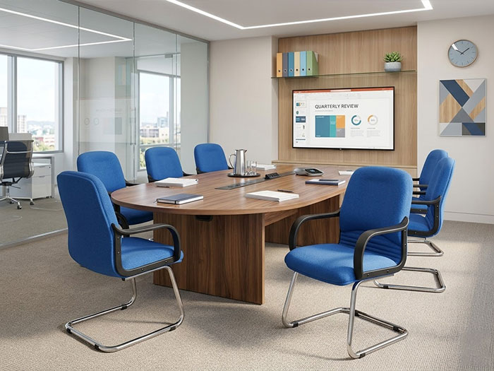 Ghế phòng họp màu xanh