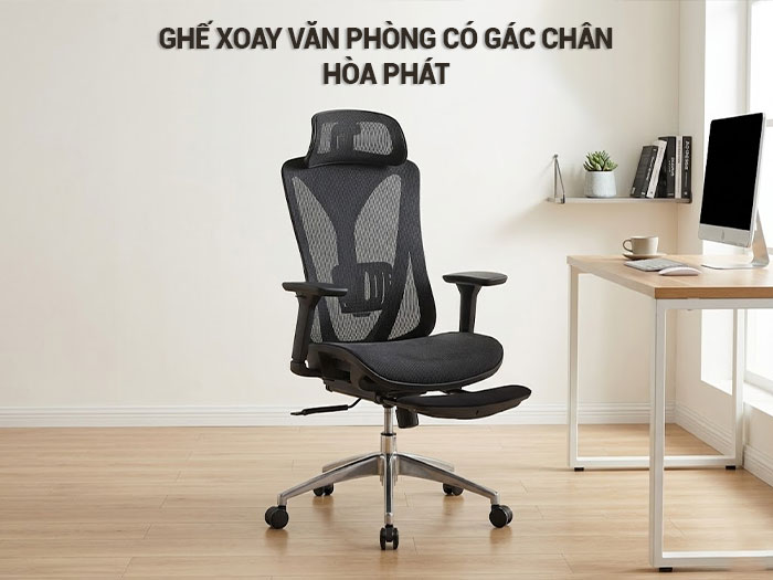 ghế xoay văn phòng có gác chân Hòa Phát