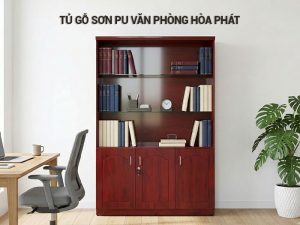 Tủ gỗ sơn PU văn phòng