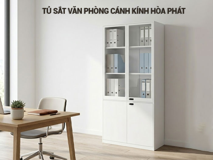 Tủ sắt văn phòng cánh kính
