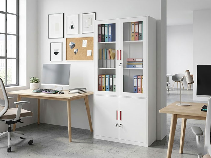 Tủ sắt văn phòng cánh kính