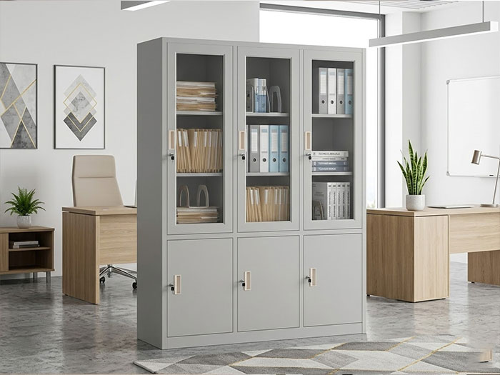 Tủ sắt văn phòng cánh kính