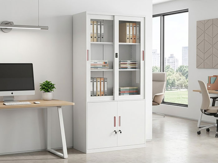 Tủ sắt văn phòng cánh kính