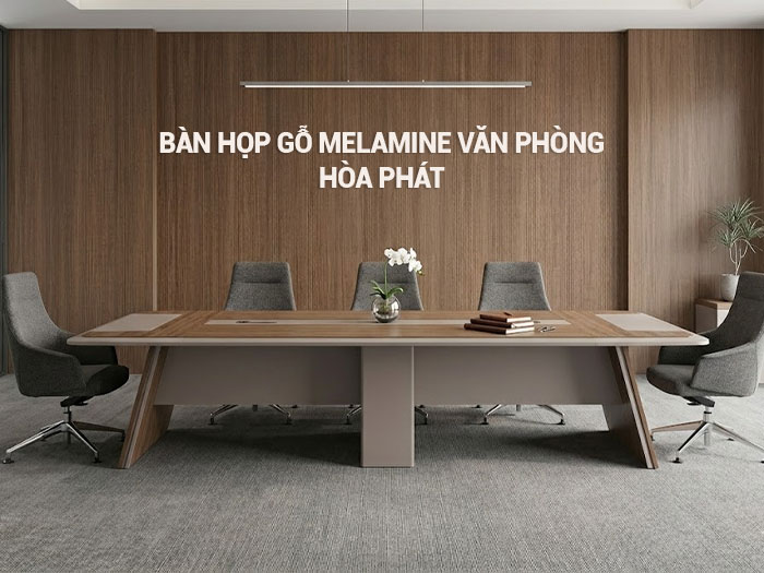 bàn họp gỗ melamine văn phòng