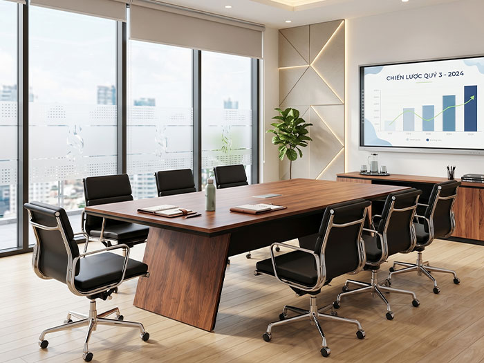 bàn họp gỗ melamine văn phòng