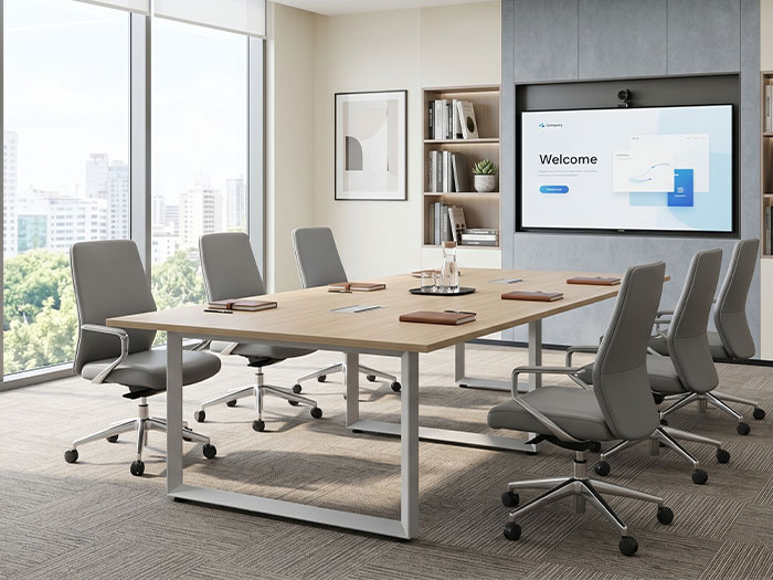 bàn họp gỗ melamine văn phòng