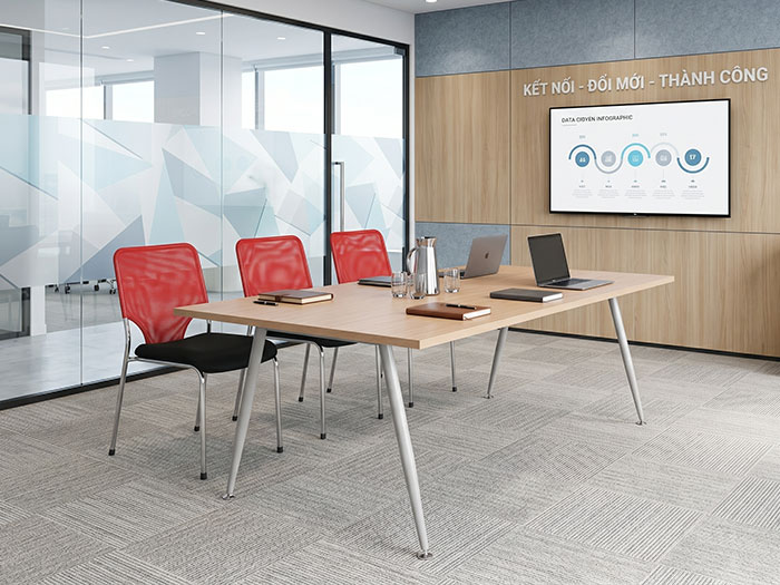 bàn họp gỗ melamine văn phòng